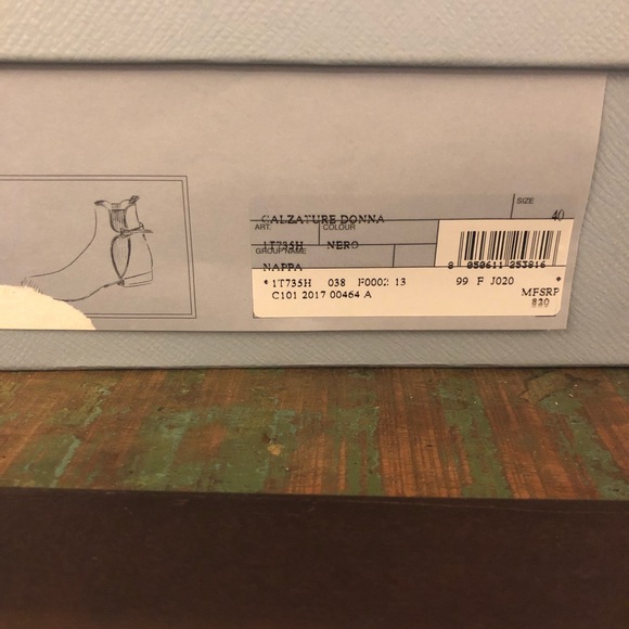 Authentic Prada Napa Nero Black Leather Bootie - Picture 6 of 6